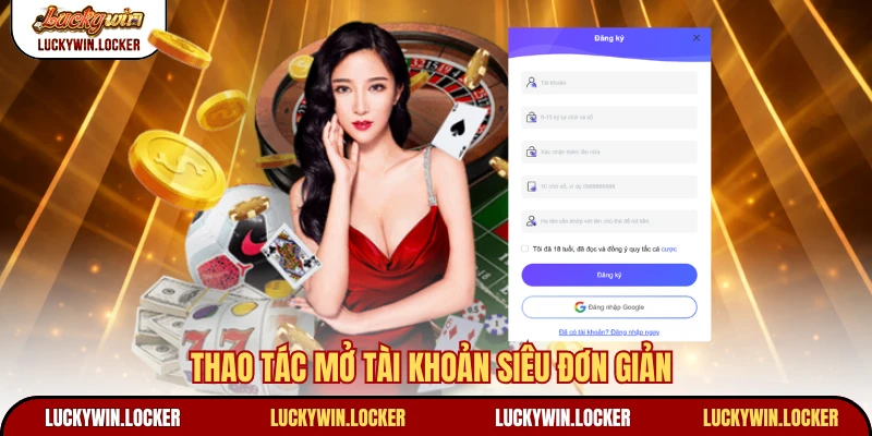 Thao tác mở tài khoản siêu đơn giản